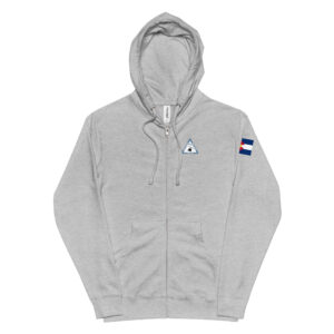 Unisex fleece zip up hoodie